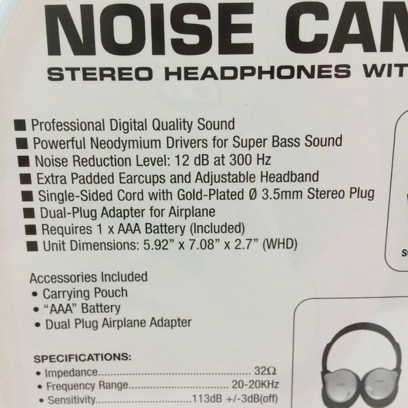 Coby CV-191 Noise Canceling Stereo Digital Headphones with Swivel Earcups New - Picture 6 of 8